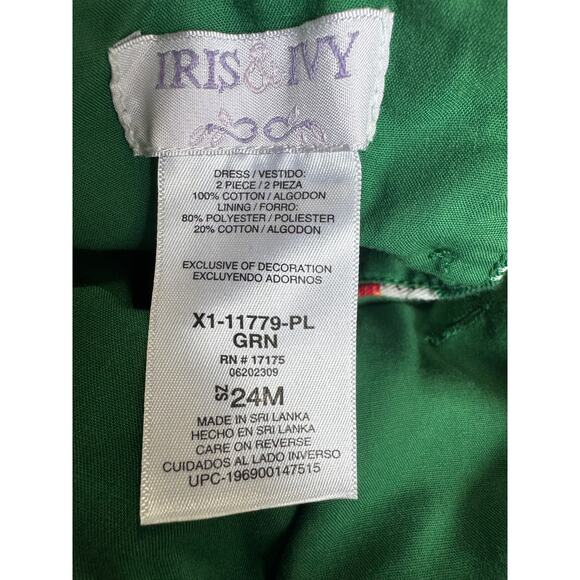 Iris & Ivy Baby Girls Nutcracker Smocked Holiday Dress – Size 24M - Picture 3 of 4